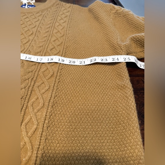 NWT Aelfric Eden Men’s Oversized Chunky Brown Cable Knit Fisherman Sweater Sz L - Picture 9 of 10